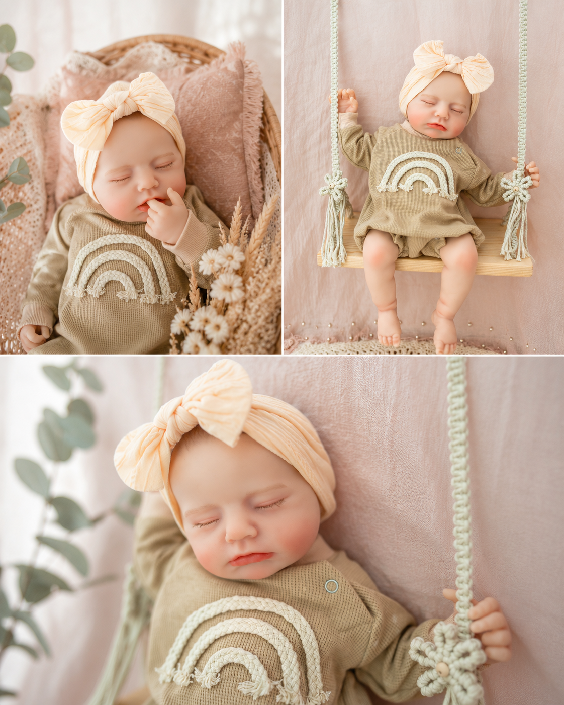 Hazel | Full Body Silicone Baby Doll – Sleeping Girl, 18 Inch