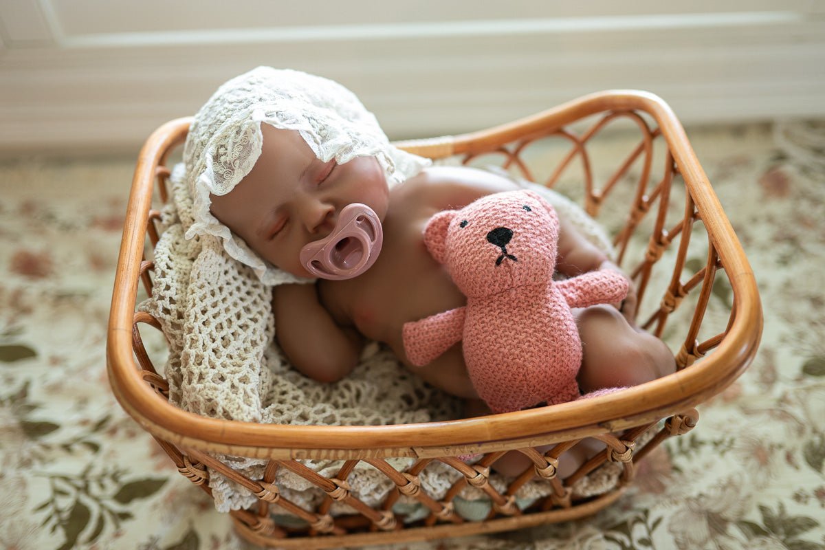 Hazel | Full Body Silicone Baby Doll – Sleeping Girl, 18 Inch